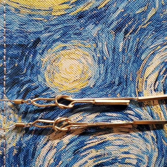 Knotted Chain Earrings Gold-plated - Picture 5 of 8